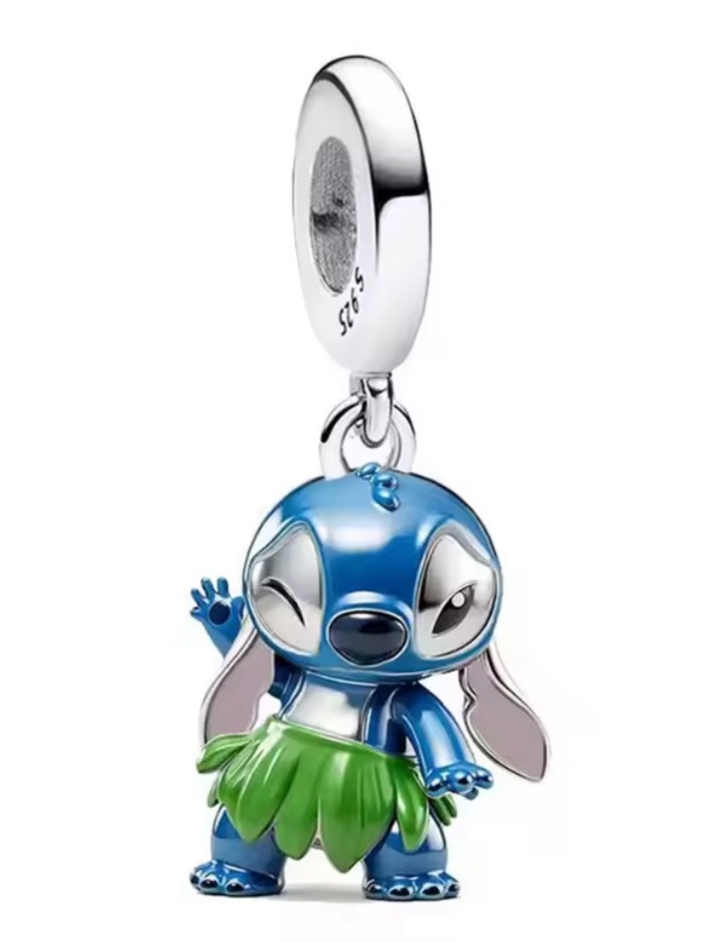 NWOT Disney Stitch Hawaii Hula Dangle Charm Sterling Silver 925
